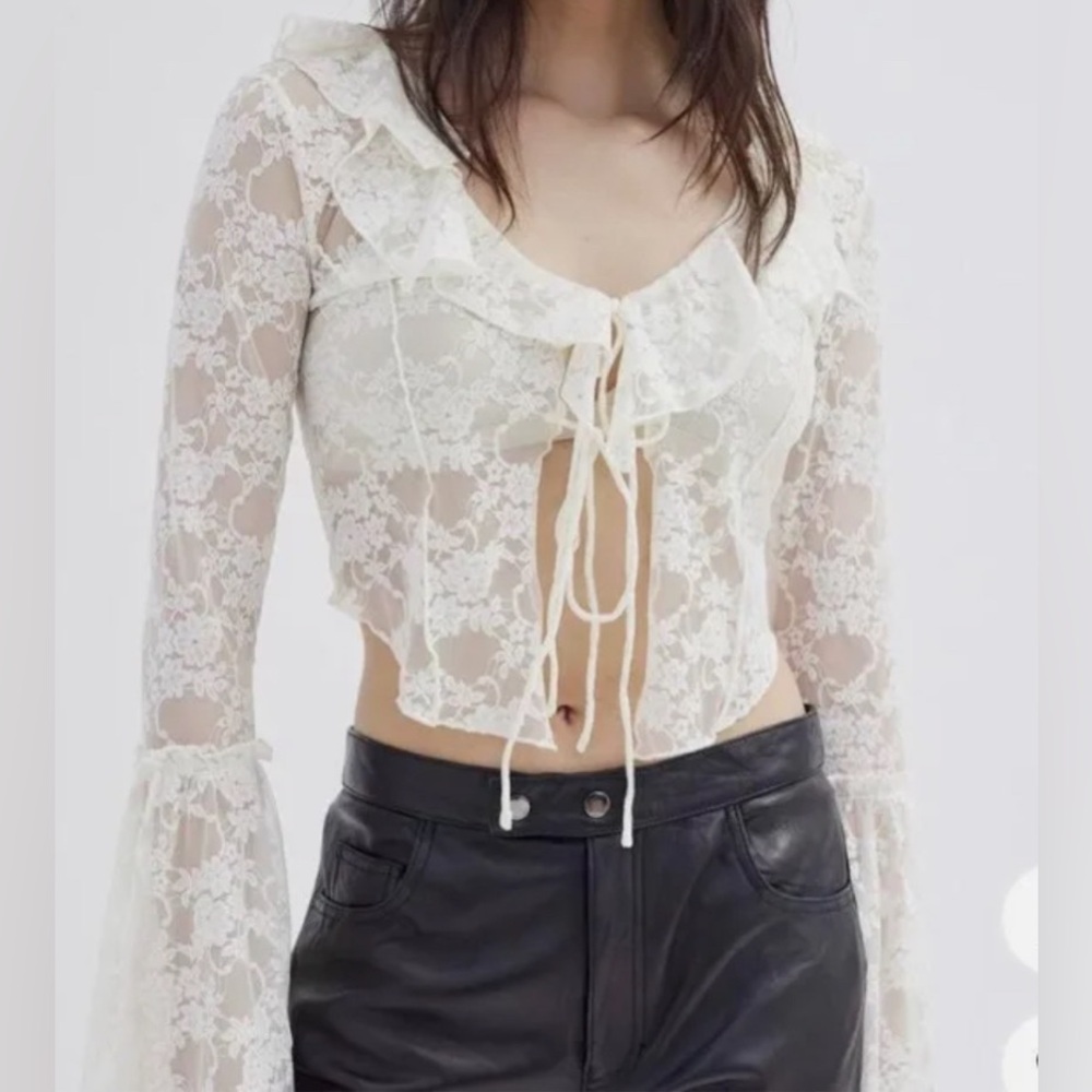 lace urban outfitters cardigan 🍃